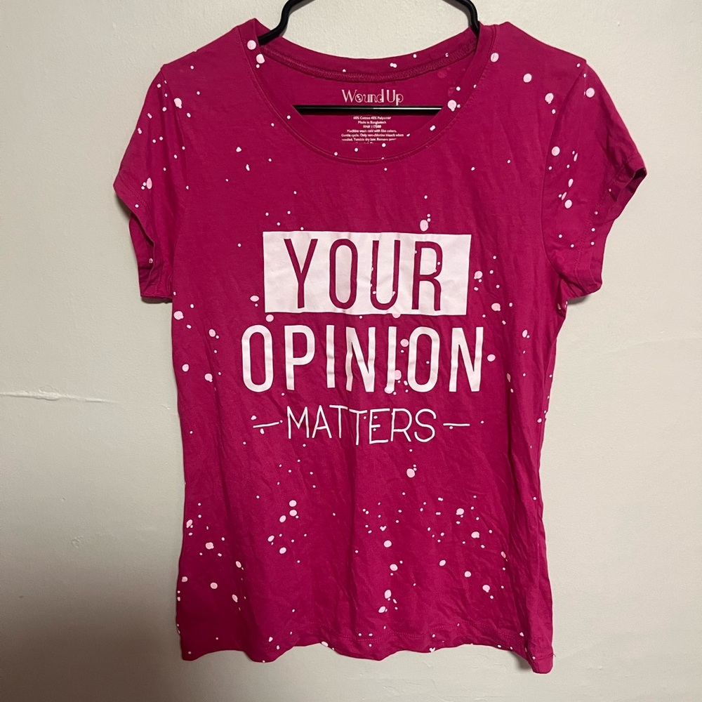Wound Up Pink Graphic Short Sleeve Tee